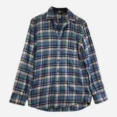 ユニクロ U UNIQLO M6554 チェック シャツ ブルー