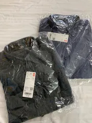 UNIQLO フランネルシャツ  長袖   ダークグレー ブルー 2点セット　S