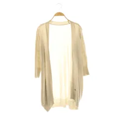 フォクシー FOXEY カシミヤカーディガン ニット 長袖 シルク混 F ベージュ 31499 /DO ■OS