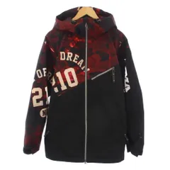 ニーマ nima ジャケット 上着 M 黒 ブラック 赤 レッド 長袖 スノーボード スキーウェア プリントデザイン /LP