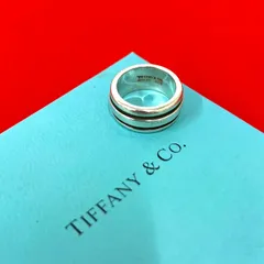 極 美品 TIFFANY&Co. ティファニー グルーブド ダブルライン シルバー925 リング 指輪 アクセサリー シルバー 37352