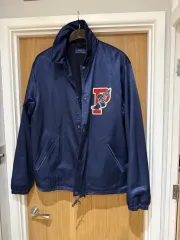 ポロラルフローレン Pウィング サテン ネイビー コーチジャケット L 1992