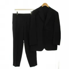 ランバン LANVIN COLLECTION シングルスーツ セットアップ 上下 テーラードジャケット パンツ ウール R50 紺 ネイビー /YM