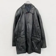 ～90s　FREMITO　フレミト　羊革レザーカーコート　レザージャケット　ヴィンテージ　黒　ブラック　Lサイズ　古着
