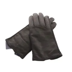 ポロ ラルフローレン POLO RALPH LAUREN 手袋 ロゴ 羊革 S 黒 ブラック /AN13