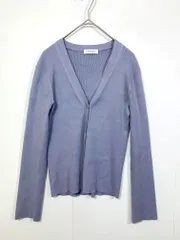 BEAUTY & YOUTH ビューティ&ユース ユナイテッドアローズ 1628-119-0768 定価11000円 リブVネックニット カーディガン 水色 ■■レディース