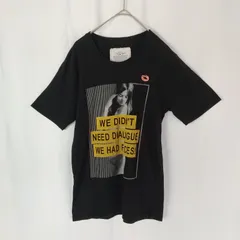 M1-02921【Women】VENCE EXCHANGE(ヴァンス エクスチェンジ) 半袖 Tシャツ (M) / 黒 首まわり色あせ有 全体的に毛羽立ち有 K-夏のサムネイル