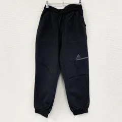 adidas　アディダス　ナイロンパンツ　　パフォーマンスロゴ　黒　ブラック　Mサイズ　古着