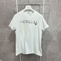 MONCLER ラインストーン ロゴ Tシャツ ホワイト S - メルカリ