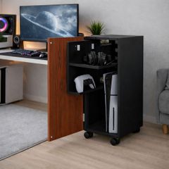 完成品】ゲーム機 収納 スライド ラック ゲーム機 ps5 ゲームラック 黒