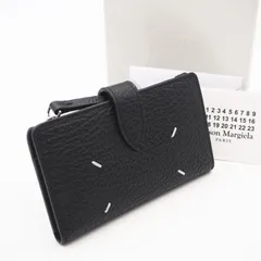 ★3日以内返品可★ 未使用 MAISON MARGIELA メゾンマルジェラ 4ステッチ ジップウォレット SA1VX0019 コインケース ブラック カーフレザー メンズ