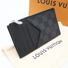 ★3日以内返品可★ 極美品 LOUIS VUITTON ルイ・ヴィトン ダミエ グラフィット コインカードホルダー N64038 コインケース ブラック グレー コーティングキャンバス レザー メンズ