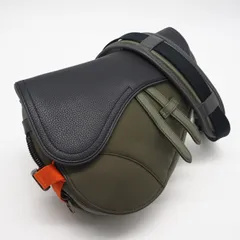 ★3日以内返品可★ 美品 Dior ディオール sacai コラボ サドルバッグ 1ADPO246USC ボディバッグ ブラック  カーキ オレンジ ナイロン レザー メンズ