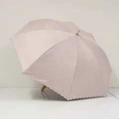 晴雨兼用日傘 LANVIN COLLECTION ランバンコレクション USED美品 レースフラワー ローズ ロゴ スカラップ刺繍 ピンク UV 50cm A3719