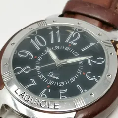 LAGUIOLE ラギオール クオーツ メンズ腕時計　ケース剥げあり（木製部分）アンティーク　文字盤ブラック　電池切れのため動作未確認　管理番号KKVHAKO196のサムネイル