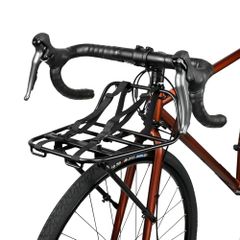 GORIX Front Rack Bicycle Front Carrier Luggage Rack for Road Bikes 24-29 inch compatible / Belt included / Lightweight / Cross Bikes 700c Mini Velo Aluminum Aftermarket Customization Front Mountain Bike (GFR430) Y
