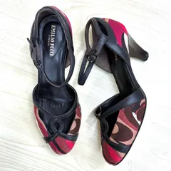 【エミリオプッチ EMILIO PUCCI】ストラップパンプス ピンク系 35 レトロかわいいのサムネイル