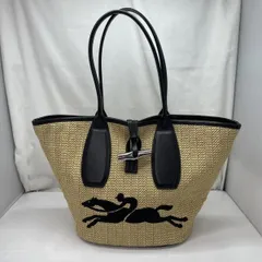 【中古】Longchamp ル パニエ プリアージュ トップハンドルバック ベージュ ロンシャン[91][240091407731]