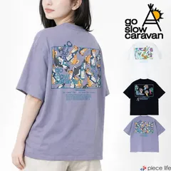 【P5倍/2026春夏新作】ゴースローキャラバン go slow caravan  Tシャツ 半袖 メンズ レディース トップス USA/C スクエアLOGOバックプリントゆったりTEE カットソー ハッピーフラワー 柴犬と晩酌 M L XL 361915Aのサムネイル