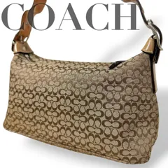 ☆★COACH　コーチ★ショルダーバッグ　アクセサリーポーチ　バニティポーチ　肩掛け　ワンショルダー　シグネチャー　ベージュ　キャンバス　レザー　ロゴ★♯2439