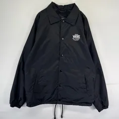 古着 バンズ VANS ジャケット コーチ ストリート ワンポイントロゴ ロゴデザイン M  ブラック系 メンズ