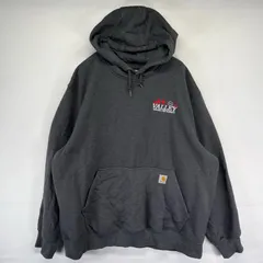 古着 カーハート Carhartt パーカー プルオーバー レインディフェンダー ルーズフィット 2XL  グレー系 メンズ