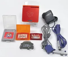 ゲームボーイアドバンスSP リザードンエディション 遊べるセット 動作確認済み ポケットモンスター赤 ポケットモンスター ファイヤレッド ルビー GBAケーブル 通信ケーブル付き Nintendo Gameboy Advance SP 管理番号M1753