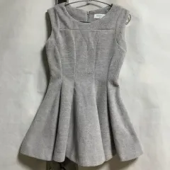 ロンドンミューズ 厚手 ふわふわ ウール キャミソールワンピース ミニワンピース