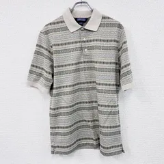 90s　LANDS’ END　ランズエンド　半袖ポロシャツ　ヴィンテージ　マルチカラー　ボーダー　Mサイズ　古着