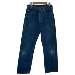 【中古】　Levi's　デニムパンツ　90s vintage　90年代　OLD　501　刻印555　バレンシア工場　Gパン　ジーンズ　ボタンフライ　無地　USA製　アメカジ　古着　/4378