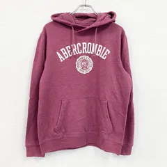 Abercrombie&Fitch　アバクロンビー&フィッチ　スウェットパーカー/フーディー　赤紫　ボルドー　Mサイズ　古着