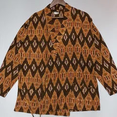 J.S HOMESTEAD ジャーナルスタンダード ホームステッド コットン ネイティブ ジャガード 羽織り 甚平 シャツ ジャケット size.M オレンジのサムネイル