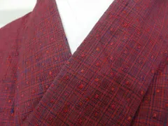 P42423　花織紬　袷　k