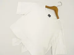 小さいサイズ 美品 ギャップ GAP ドロップショルダー 五分袖 クルーネック カットソー XXS ホワイト メール便可 中古