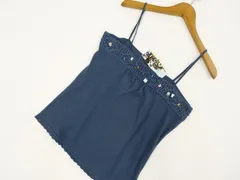 定価\4,900 新品タグ付 ロキシー ROXY 洗えるキャミソール L ネイビー メール便可 中古