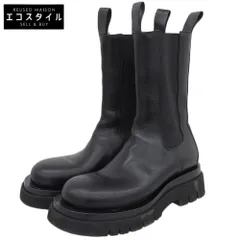 BOTTEGA VENETA ボッテガヴェネタ 美品 LUG ラグチェルシー サイドゴアブーツ レディース ブラック 38 38