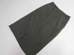 美品 コムサモデルズ COMME CA MODELS 洗えるロング丈 タイトスカート 11 グリーンカーキ メール便可 中古