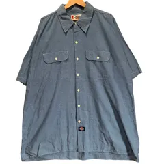 ディッキーズ Dickies 半袖 シャンブレーシャツ 2XL ワークシャツ 水色 ブルー XXL ビッグシルエット オーバーサイズ 古着 ストリート アメカジ カジュアル A LEGEND IN WORK 222 / MS541