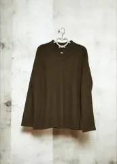 (新品) ヘンリーネック 長袖 Tシャツ 大きいサイズ ニット Tシャツ