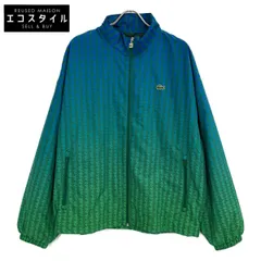 Lacoste ラコステ ﾌﾞﾙｰ×ｸﾞﾘｰﾝ BH5943 ﾊﾞｯｸﾌﾟﾘﾝﾄﾓﾉｸﾞﾗﾑ ﾄﾗｯｸｼﾞｬｹｯﾄ L