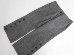 美品 ハッシュアッシュ HusHusH ノータッククロップドパンツ 1 グレー ライトグレー杢  中古のサムネイル