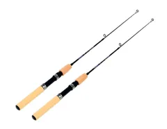 VILTAGE 2本セット 65cm コンパクトロッド 短竿 収納時約28cm 穴釣り ヘチ釣り ワカサギ氷上釣り 小物釣りに 硬め 短竿 振り出し式のサムネイル