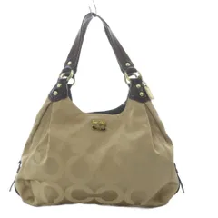 コーチ COACH マディソン オプアート マギー ショルダーバッグ キャンバス ベージュ 14305 /YO16
