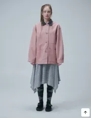 (新品) 펀 프롬 펀 ハーフジャケット スウェード ピンク