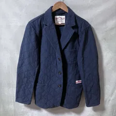 CALEE キャリー STITCHED JACQUARD JACKET コットン 藍染め 刺し子 クロスステッチ ワーク テーラードジャケット size.L インディゴ 日本製のサムネイル