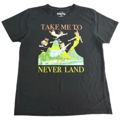 Disney ディズニー Peter Pan ピーターパン 半袖Ｔシャツ アニメ ムービー キャラクター ブラック(メンズ L)中古 古着 X8579