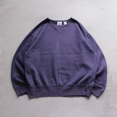 ナス紺フェード襤褸ボロ90sオールドギャップOLD GAP前V無地スウェット