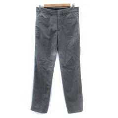 アニエスベーオム Agnes b. homme スラックスパンツ ロング丈 チェック柄 ウール 38 M グレー 黒 ブラック /SM28のサムネイル