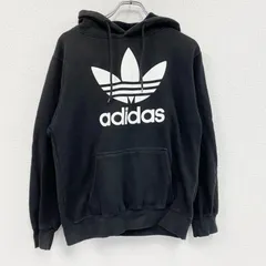 adidas　アディダス　スウェットパーカー/フーディー　黒　ブラック　Sサイズ　古着