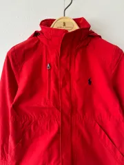 ポロ ラルフローレン キッズ レッド フードジップアップ アウター ウィンドブレーカー 7 (130/64)